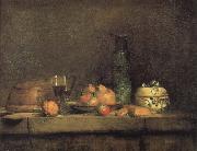 Jean Baptiste Simeon Chardin With olive jars and other glass pears still life Germany oil painting reproduction